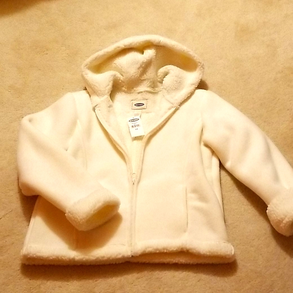 Old Navy Sherpa zip jacket, size 14